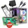 Súprava s Raspberry Pi 5 (16 GB RAM), Pironman 5, 1 TB SSD + príslušenstvo