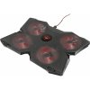 Trust Gaming GXT 278 Yozu Laptop Cooler, stojan pre 17,3-palcové herné notebooky, červené svetlo, napájací kábel USB, chladiaca podložka s 3 polohami, výškovo nastaviteľný chladiaci stojan na notebook