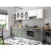 Kuchynská linka GERTRID 260cm - Biela + olive