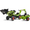 FALK Šliapací traktor 2040N Claas Arion 410 s nakladačom, rýpadlom a vlečkou
