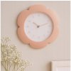 Nástenné hodiny oranžové kvetinové 23 cm do kuchyne, obývačky, dekoratívne