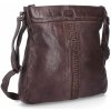 Noelia Bolger kožená crossbody kabelka s pleteným pruhom NB 2072 1 NB 2072 Tmavo hnedá