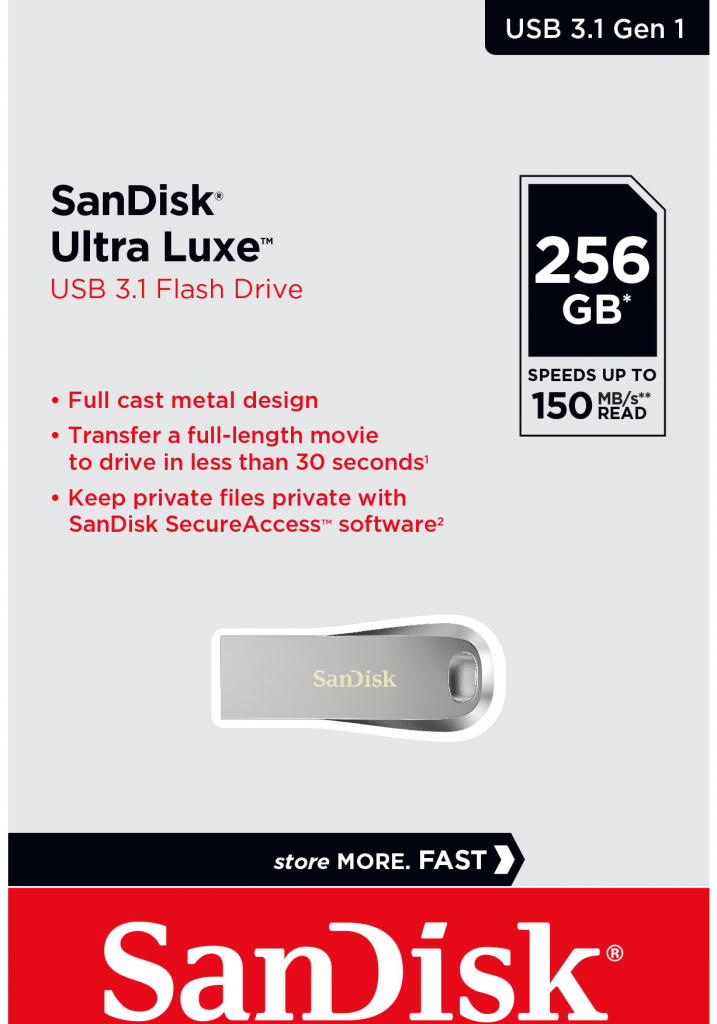 SanDisk Cruzer Ultra Luxe 256GB SDCZ74-256G-G46 od 24,13 € - Heureka.sk