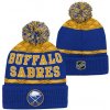 Outerstuff Dětská zimní čepice Buffalo Sabres NHL Puck Pattern Cuffed Pom