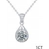 Olivie Strieborný náhrdelník 1ct 6,5mm MOISSANITE 9310 Ag 925; ≤2,6 g.
