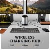 AXAGON HMC-WL9, USB 10Gbps hub s Qi, 3x USB-A, USB-C, HDMI & DP 4k/60Hz, RJ-45 GLAN, PD 100W, kabel USB-C 60cm