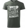 1972 v kocke - Klasické pánske tričko vyššej gramáže - 3XL ( Tm. bridlica (šedozelená) )