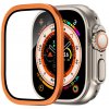 AppleKing tvrdené sklo s kovovým rámčekom pre Apple Watch Ultra 49mm - oranžové - možnosť vrátiť tovar ZADARMO do 30tich dní