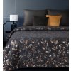 Eurofirany přehoz na postel VelvetovýBLINK čierno zlatý čierna Zamat 240 x 220 cm