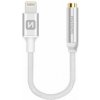 Swissten Adaptér TEXTILE pre iPhone Lightning - Jack 3,5 mm, 0,15 m