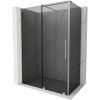 Mexen Velar, sprchový kút s posuvnými dverami 150 x 75 cm, 8mm šedé sklo, brúsená oceľ, 871-150-075-41-97