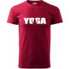 Yoga nápis - Klasické pánske tričko vyššej gramáže - L ( Marlboro červená )
