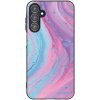 Picasee silikónový čierny obal pre Samsung Galaxy A15 A156B 5G - Pink liquid