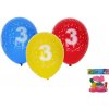 Wiky Balónik nafukovací 30 cm - sada 5 ks, s číslom 3