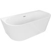Mexen Oval+ vaňa voľne stojaca priložená k stene 170 x 80 cm, biela, prepad kefovaný nikel - 52681708000-97