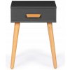Kávový stolík ModernHome SKAN ONE obdĺžnikový 40 x 30 x 57 cm sivý