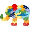 Vzdelávacie drevené puzzle - Slon indický
