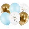Balóny PartyDeco (set 6ks) - One (modro-bielo-zlaté)