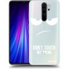 Picasee silikónový prehľadný obal pre Xiaomi Redmi Note 8 Pro - Nesiahajte mi na telefón
