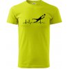Ekg futbal brankár - Klasické pánske tričko vyššej gramáže - XL ( Limetková )
