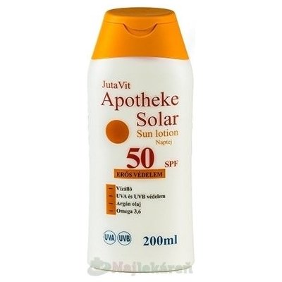 JutaVit Apotheke Solar Sun lotion 50 SPF mlieko 200 ml