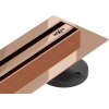 Mexen Flat 360° Slim otočný lineárny odtok 160 cm, ružové zlato - 1641160