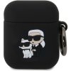 Karl Lagerfeld 3D Logo NFT Karl and Choupette Silikónové Puzdro pre AirPods 1/2 Black 3666339190897