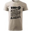 1984 v kocke - Klasické pánske tričko vyššej gramáže - S ( Ľadovo sivá )