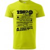 1982 v kocke - Klasické pánske tričko vyššej gramáže - XL ( Limetková )