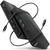 Axagon HMC-U4, USB4 40Gbps dock, 3x USB-A, 2x USB-C, HDMI a DP 8K/30Hz, RJ-45, SD/mSD, audio, PD 100W, kábel USB-C 80cm (HMC-U4)