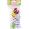 Kraslica plast 6 ks 60 mm geom. motív v sáčku mix, farebná