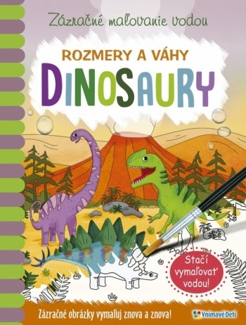 Zázračné maľovanie vodou - Dinosaury - Rozmery a váhy