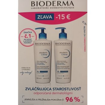 Bioderma Atoderm krém výživný telový 2 x 500 ml darčeková sada