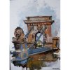 Budapešť - Akad. mal. Igor Navrotskyi,originálny,ručne maľovaný obraz M (do veľkosti 65x65cm) Viac farieb