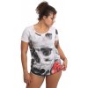 Yakuza dámske tričko Floating Curved Crew Neck GSB 25114 white Farba: biela, Veľkosti dámske: S