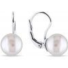 Náušnice z bieleho zlata so sladkovodnými perlami KLENOTA K0002012