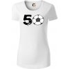 Futbal okrúhle narodeniny 50 - Dámske tričko z organickej bavlny Origin (GOTS) - XL ( Biela )