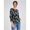 Čierna dámska kvetinová blúzka ORSAY 34