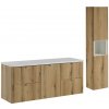 Comad Kúpeľňová zostava Nova Oak I so skrinkami 140 cm dub evoke/biela