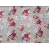 Dekoračná látka Ruža Geraldina 3D šírka 140 cm
