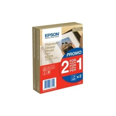 Epson Premium Glossy Photo Paper, foto papier, lesklý, biely, 10x15cm, 4x6", 255 g/m2, 80 ks, C13S042167, atramentový,promo 1+1 zdarma