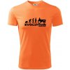 Evolúcia traktor - Pánske tričko Fantasy športové - 2XL ( Neon mandarine )