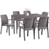 Súprava záhradného nábytku Prato 6+1 cappuccino