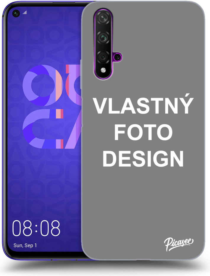 Púzdro Picasee silikónové Huawei Nova 5T Vlastný design/motiv čierne