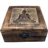 Drevená krabička Buddha 13 x 13 x 6 cm