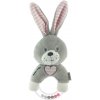 Detská plyšová hrkálka Baby Mix králik ružový