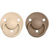 BIBS De Lux cumlíky z prírodného kaučuku 2ks Vanilla/Dark Oak - 1