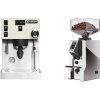 Rancilio Silvia PRO X, white + Eureka Mignon Specialita Compatto, CR chrome