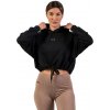 Dámska mikina Nebbia Loose Fit Crop Hoodie 421 black M/L
