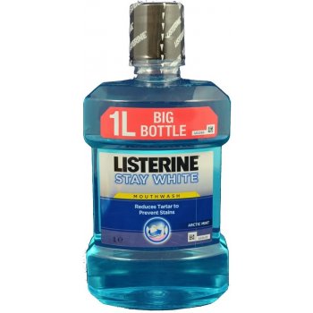 Listerine Stay White ústna voda s bieliacim účinkom príchuť Artic Mint 1000 ml